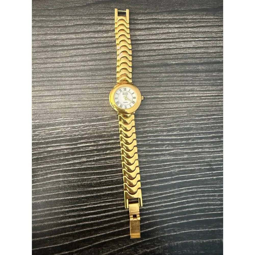 6/$25 Vintage Anne Klein Gold-Tone Quartz Watch- NEEDS BATTERY